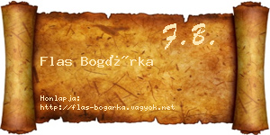 Flas Bogárka névjegykártya